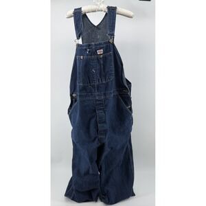 Dickies Denim Overalls 40x30 Workwear Carpenter Utility Blue Vtg Style Relaxed
